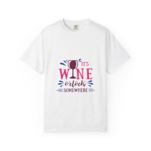 White T-shirt with wine graphic